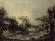 Francois Boucher Landscape with a Pond oil on canvas